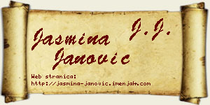 Jasmina Janović vizit kartica